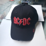 AC/DC 官方原版棒球帽 Logo 弯檐做旧 红字